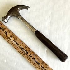 True Temper Curved Claw Hammer w/Brown Rubber Grip Steel Handle