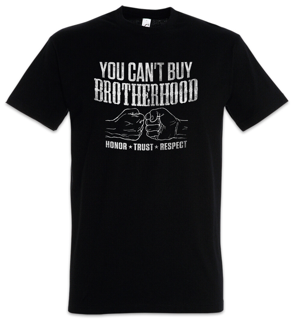 Camiseta Brotherhood Honor Trust Respect Gueto Rap Hip Hop Negra Ébano