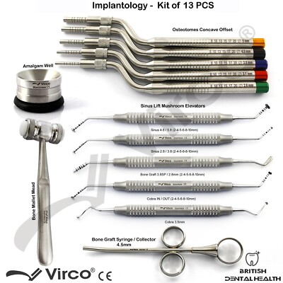 Zahnimplantate Sinuslifting Pilzaufzüge Osteotom Met Knochen Instr Well Kit
