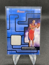 2007-08 Bowman Relics Brandan Wright Jersey Patch #BR-BWR  Golden State Warriors
