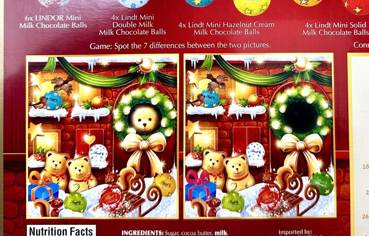 Lindt Holiday Chocolate Teddy Bear Advent Calendar 6.1 oz. SEALED NEW-FAST  SHIP! | eBay