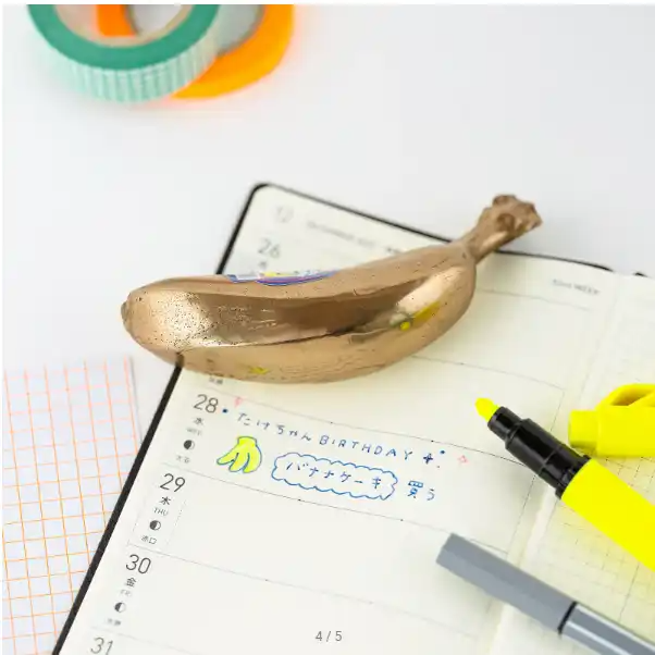 Mini Banana Hammer Paperweight Hobonichi 2024 Interior Christmas