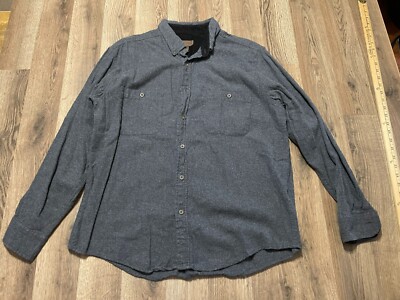 Faded Glory Shirt, Men's Size Large, Gray, Button Up, Long Sleeve