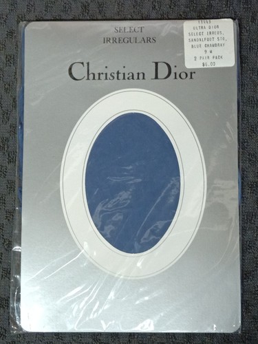 2 pair pack Christian Dior Nylon Stockings size 8.5 S - 11 T new Vintage Old - Picture 22 of 43
