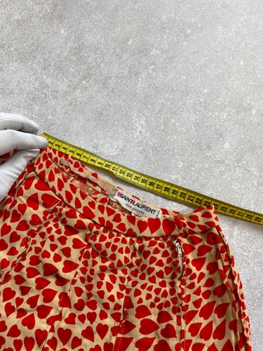 Saint Laurent Vintage Archive 70s Skirt Heart Pattern Women's 36 Very Rare - Picture 13 of 14