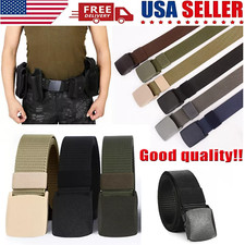 Men Casual Military Tactical Army Adjustable Quick Release Belts Pants Waistband