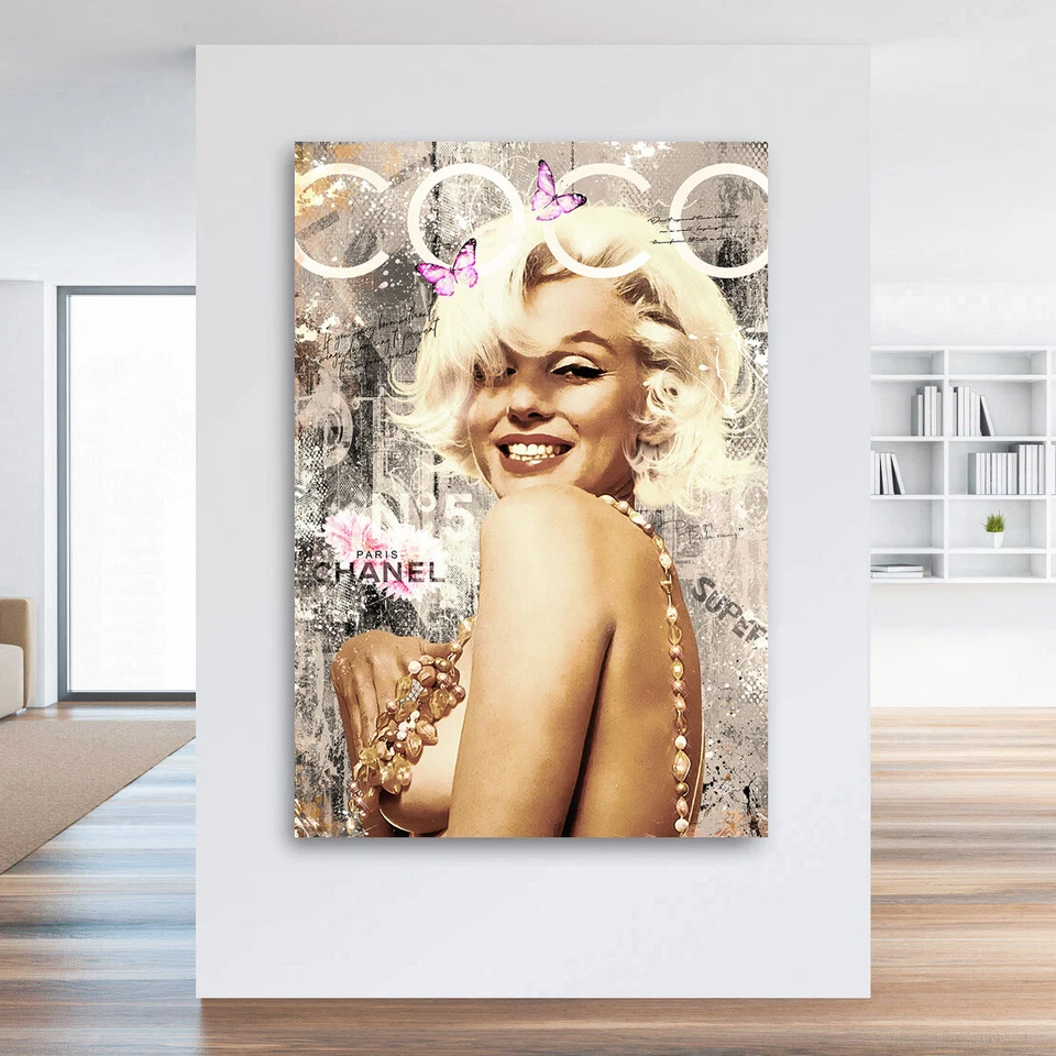 ACRYLGLAS WAND BILD MARILYN MONROE POP ART KUNST DRUCK WOHNZIMMER BILDER EROTIK - Bild 3 von 4