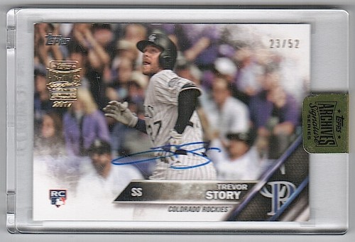 2017 Topps Archives Signatures Trevor Story Rookie (2016) Auto Buyback #23/52 - Picture 1 of 2