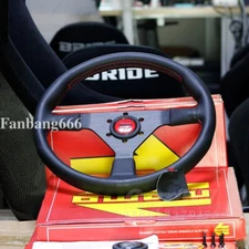 Momo MonteCarlo 14' Genuine Leather Thickened Spoke Sport Steering Wheel