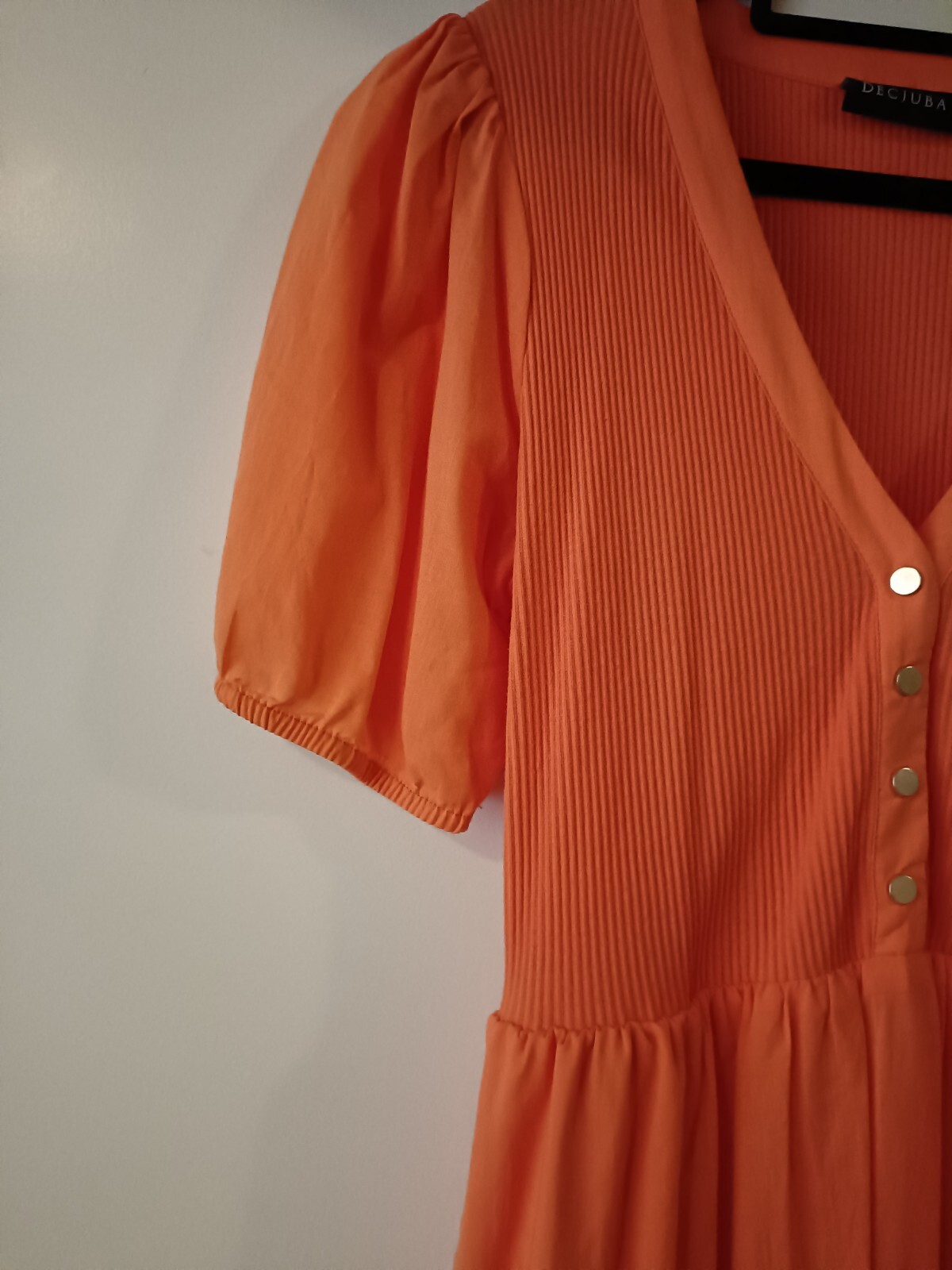 Decjuba Leanne Spliced Midi Dress Orange Size Medium eBay