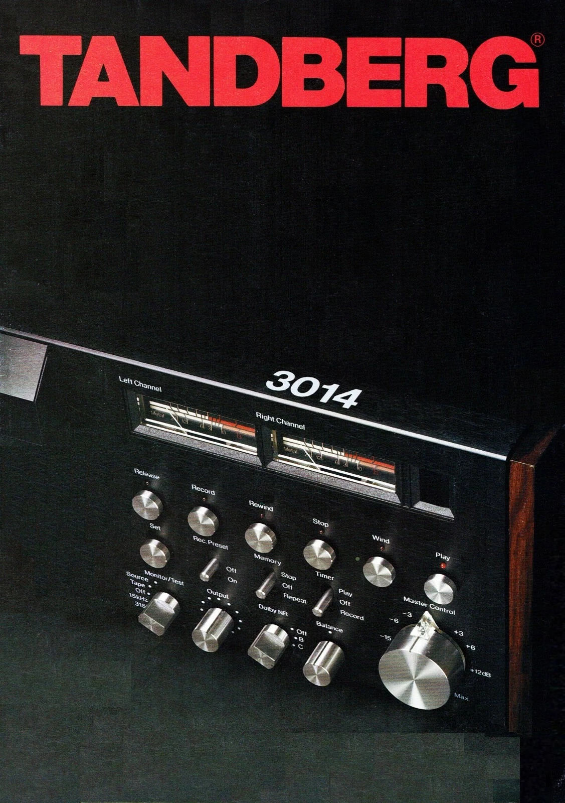 High res scans of the rare Tandberg TCD-3014 audiophile cassette deck brochure