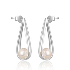Drop Designer Pearl Gemstone 925 Sterling Silver Earrings Wedding Jewelry