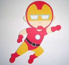 Super Hero Iron Man Paper Doll Paper Die Cut Scrapbook Embellishment