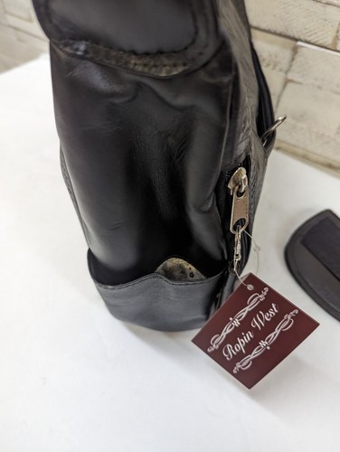 Ropin West Tooled Leather Concealed Carry Purse Black 8468 - Picture 7 of 8