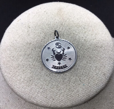 Vintage Sterling Silver 925 "Cancer" Astrology Pendant S577 | eBay