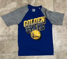 Golden State Warriors NBA UNK Tshirt Adult Medium M Blue Gray Sleeves