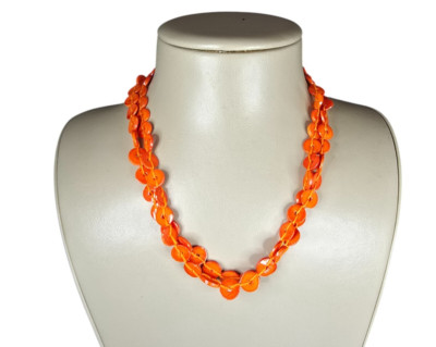 Stephan & Co Women's Trendy Double Layer Orange Necklace NWT