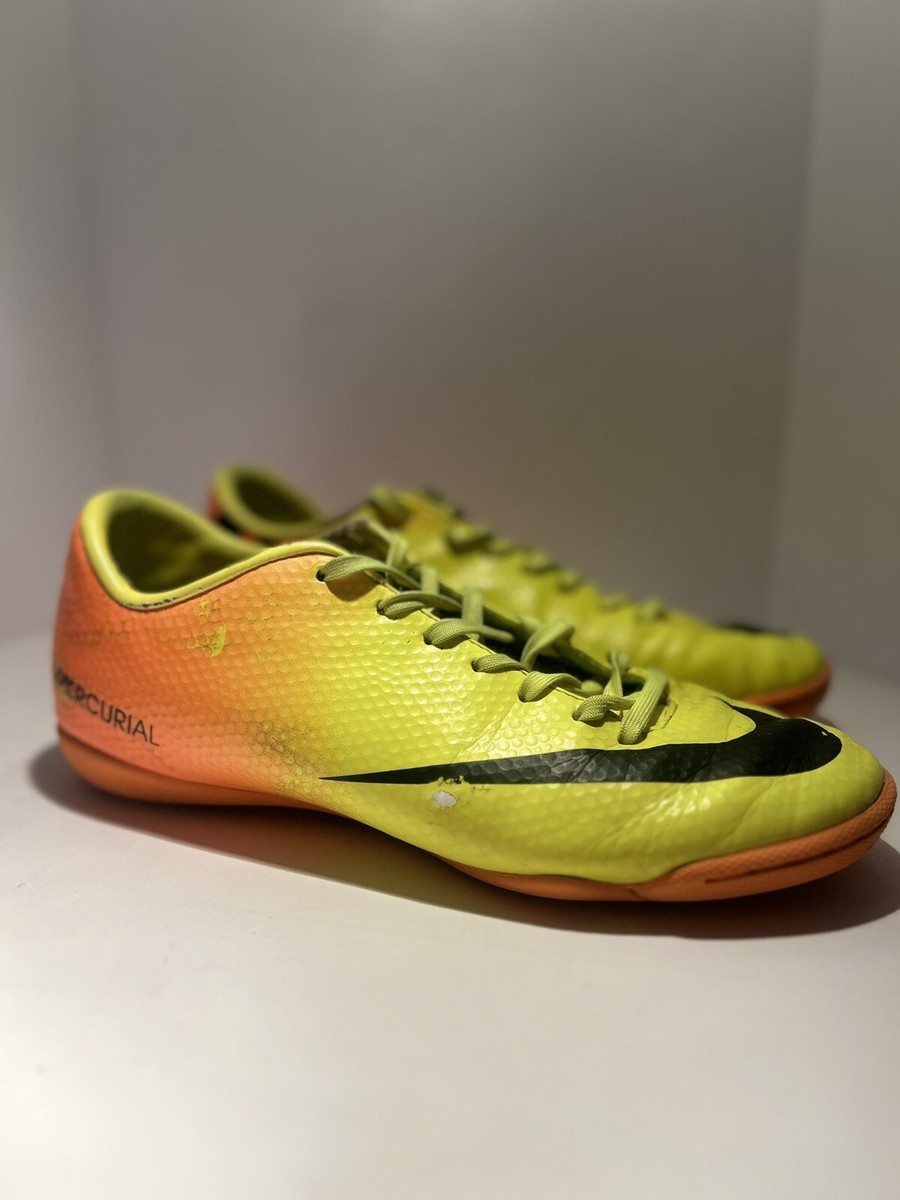 Nike Mercurial Victory IV IC Indoor Soccer Shoes Men’s Size Yellow  Orange
