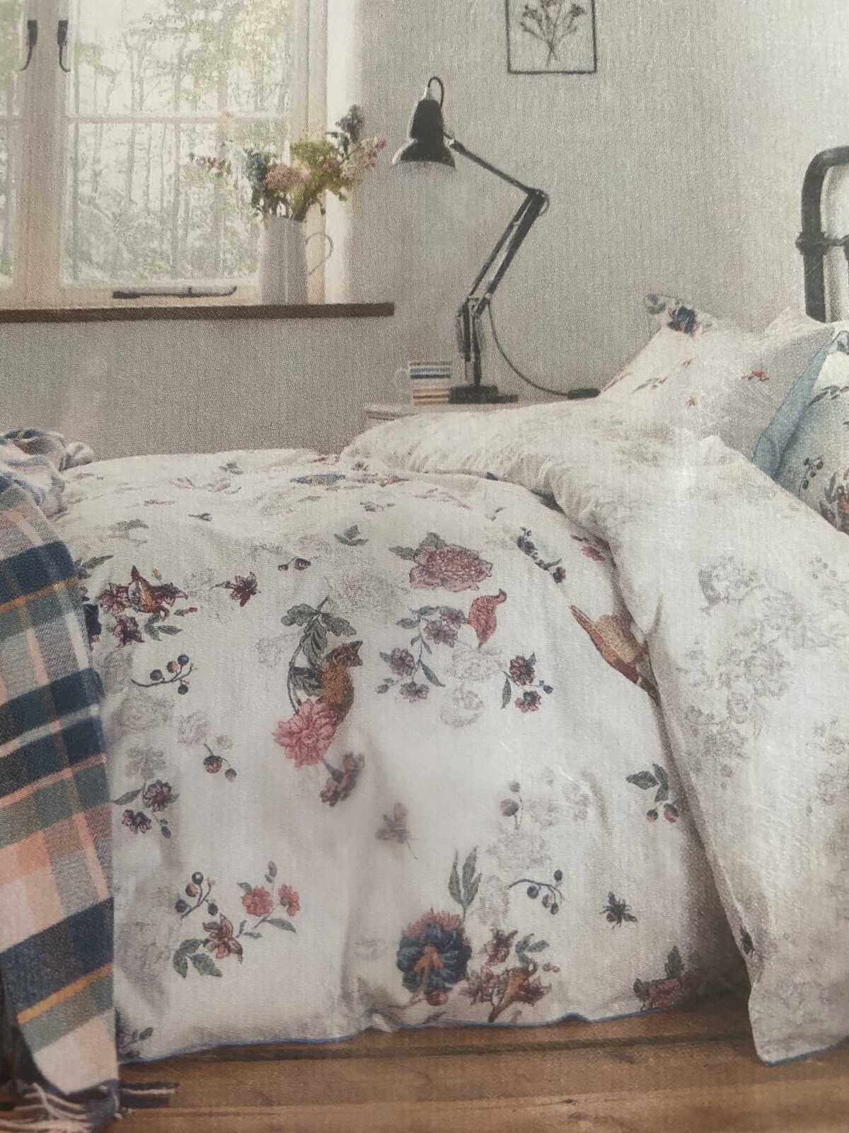 Joules Woodland Floral Double Duvet Cover Set New 2 Oxford Pillowcases