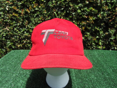 RARE Vintage Team Toyota Red Corduroy Snapback Baseball Hat