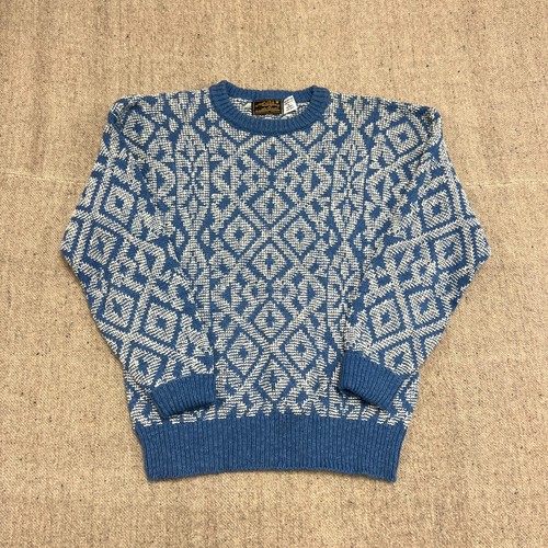 Vintage Eddie Bauer Sweater Mens Large Blue 1990s Chunky