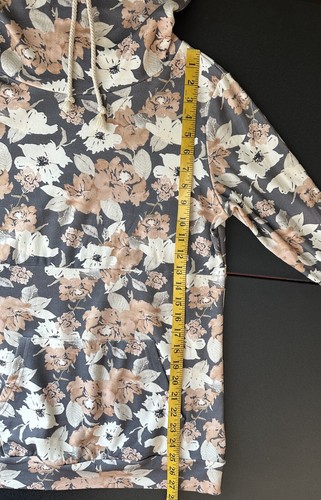 Ampersand Avenue Ave Women's Cowl Neck Floral Pullover Sweatshirt Medium - Picture 9 of 10
