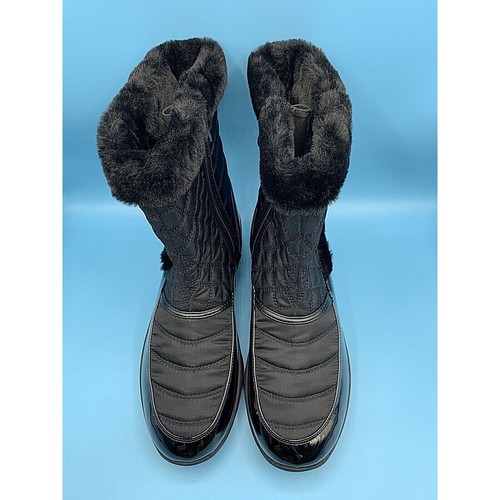 EASY SPIRIT EXPOSURE Black Zip Up Faux Fur Lined Boots Booties Women's Size 9.5M - Picture 7 of 10