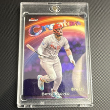 Topps 2025 Finest Creators Bryce Harper C-21 Purple Refractor /125 Phillies