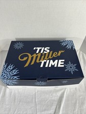 New Miller Lite Beer Lot (6) Beernaments Christmas Ornament Set Can Holders Rare