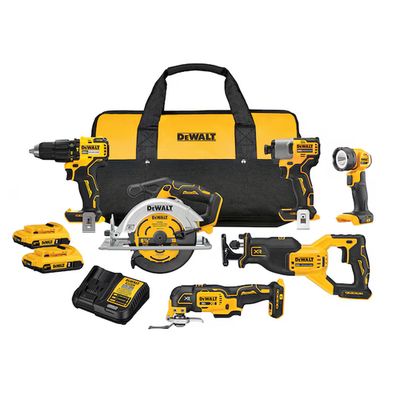 #ad DEWALT DCK628D2 20V MAX 6 Tool Brushless Power Tool Combo Kit 2 batteries cahrge $499.00