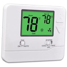 Non-Programmable Thermostat for House, Digital Energy-Saving Green Backlight