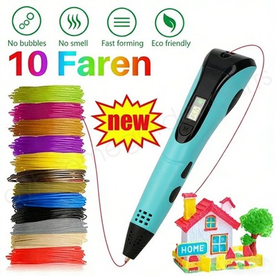 3D Printing Kinder DIY 3D Druckstift 10Farben 59m Filament Kindertag Geschenk