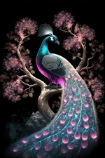 Vintage Animal Peacock Abstract Canvas Art Home Decor Wall Art Print Painting 89