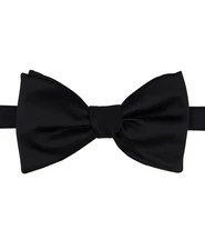 Alfani Men's Oversized Satin Solid Bow Tie (Black, One Size)