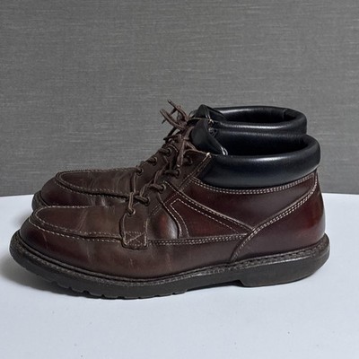 Vibram Gumlite Boots 11.5 AA Brown Moc Toe Lug Leather Work Grunge Chukka