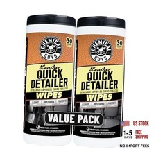 Leather Quick Detailer Wipes in Canister 30 ct  2 Pack   Easy-Clean