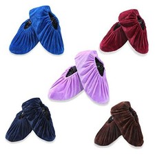 5 Pairs Reusable Non Slip Shoe Covers, Premium Soft Washable Thickened Boot