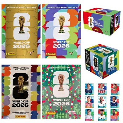 FIFA World Cup 2026 PANINI Stickers Box of 25/50/100 Packets, Hard Cover Album