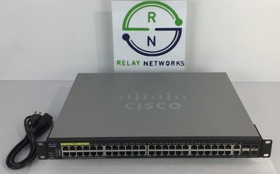 Cisco SG350X-48P-K9 48x 1 Gig PoE+ RJ45 2x 10G copper/SFP+ combo 2x 10G SFP+