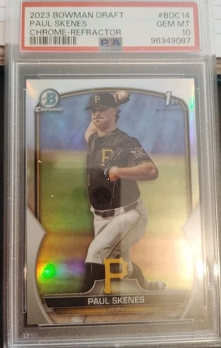 2023 PAUL SKENES 1st Bowman Chrome REFRACTOR PSA 10 PIRATES Rookie