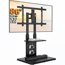 Floor TV Stand with Mount for 32-86" TVs up to 132 lbs, Tall TV Stand with Pe...
