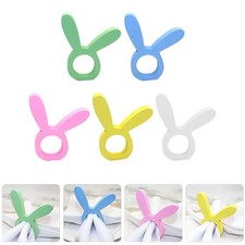 5 Pcs Napkin Decor Accessory Buckle Adornment Bunny Ears Rings Buckles