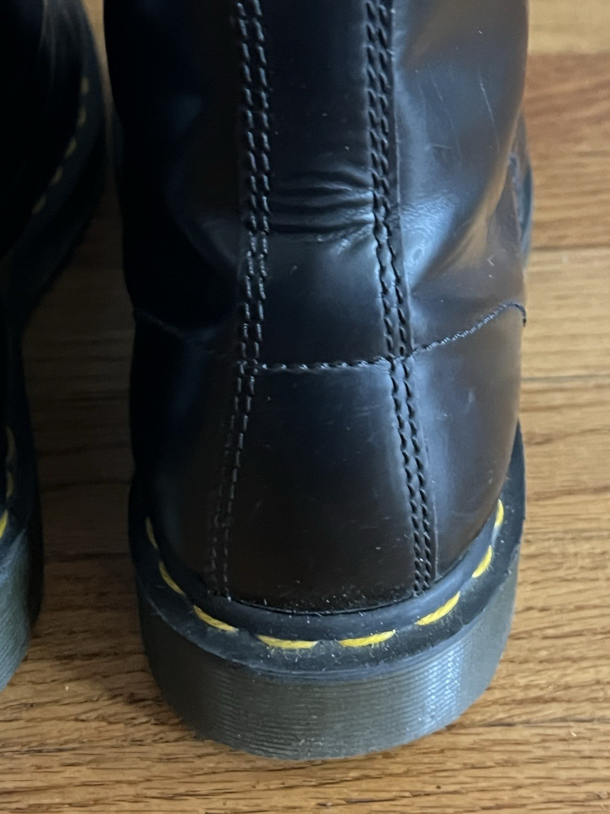 Doctor Martens Combat Boots Black Smooth Leather Doc Martens Size US 10 Women’s thumbnail 9