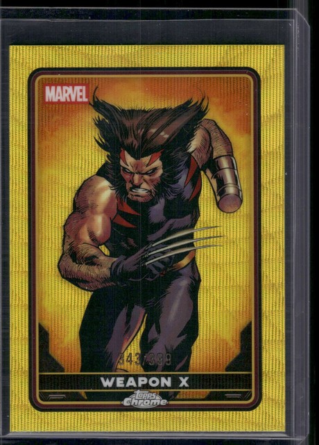 2025 Topps Chrome Deadpool Weapon X Yellow Wave /399