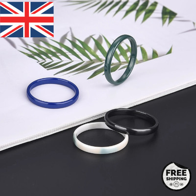 Keramik Ring glatt poliert Band für Herren Damen Hochzeit Versprechen Fingerschmuck