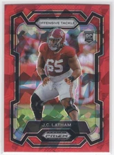 #135 2024 Prizm Draft Picks Red Ice J.C. Latham Rookie