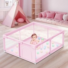 Baby Playpen for Toddler, Babies 50"  50x50x27 in  NO MAT, Pink