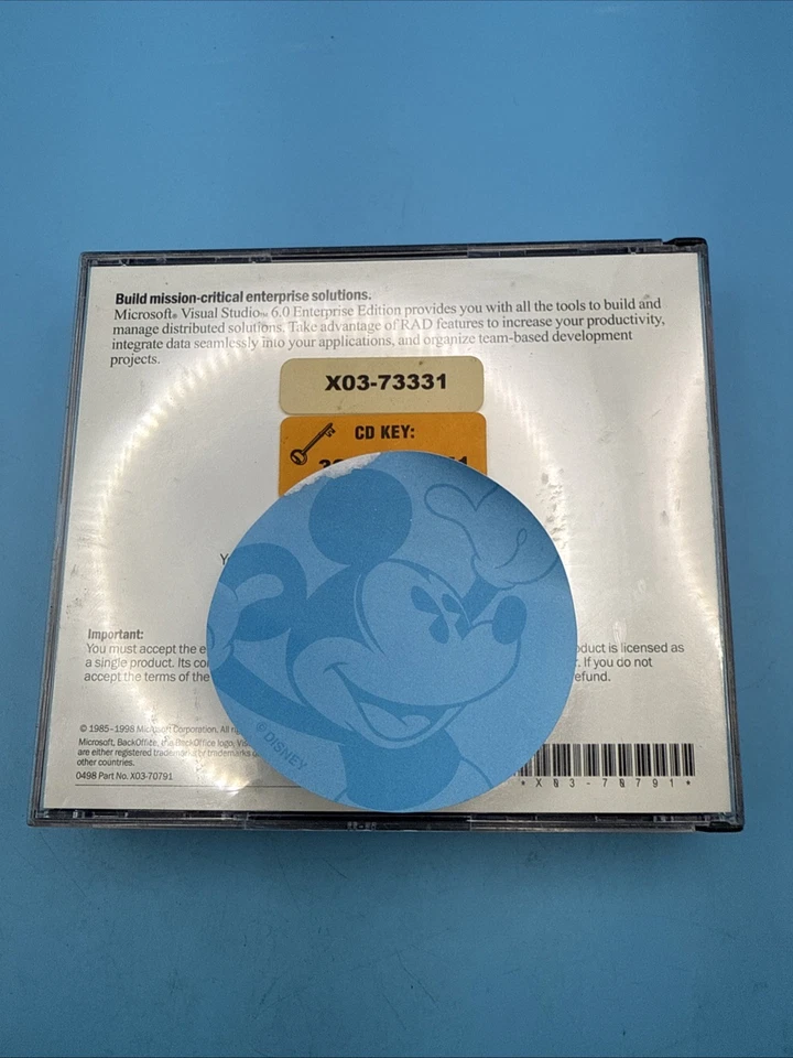 Microsoft Visual Studio 6.0 Professional Edition for Windows 98 NT With Key - VG - Image 2 of 4