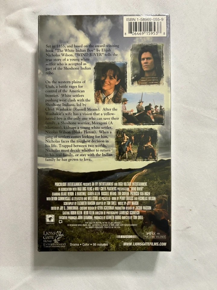 Wind River VHS - Starring A. Martinez Still Sealed - Image 2 of 2