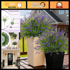 24 Pcs UV Resistant Artificial Plants for Outdoor Decor - Realistic Fake Greener